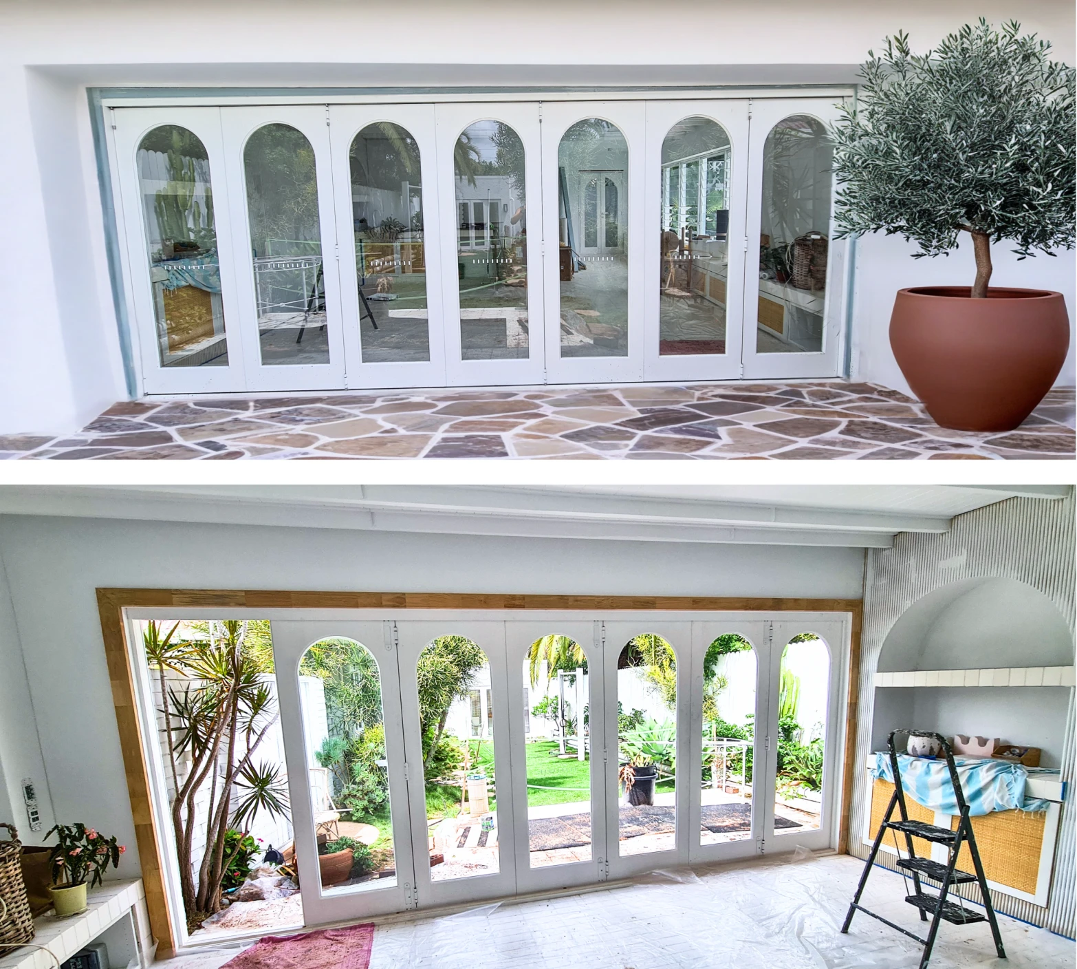 Timber Arch Bi-Fold Doors